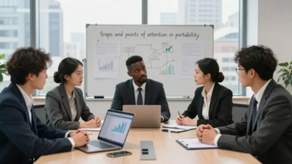 A-professional-office-setting-where-a-group-of-three-diverse-individuals-dressed-in-smart.